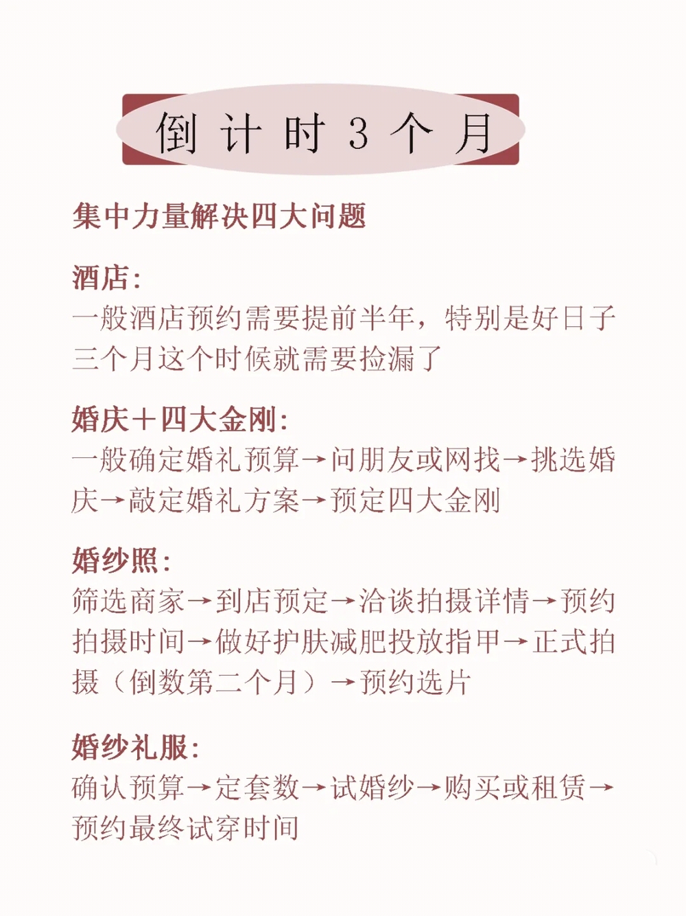 婚期臨近，不知道從何下手?三個月備婚攻略趕緊收藏????