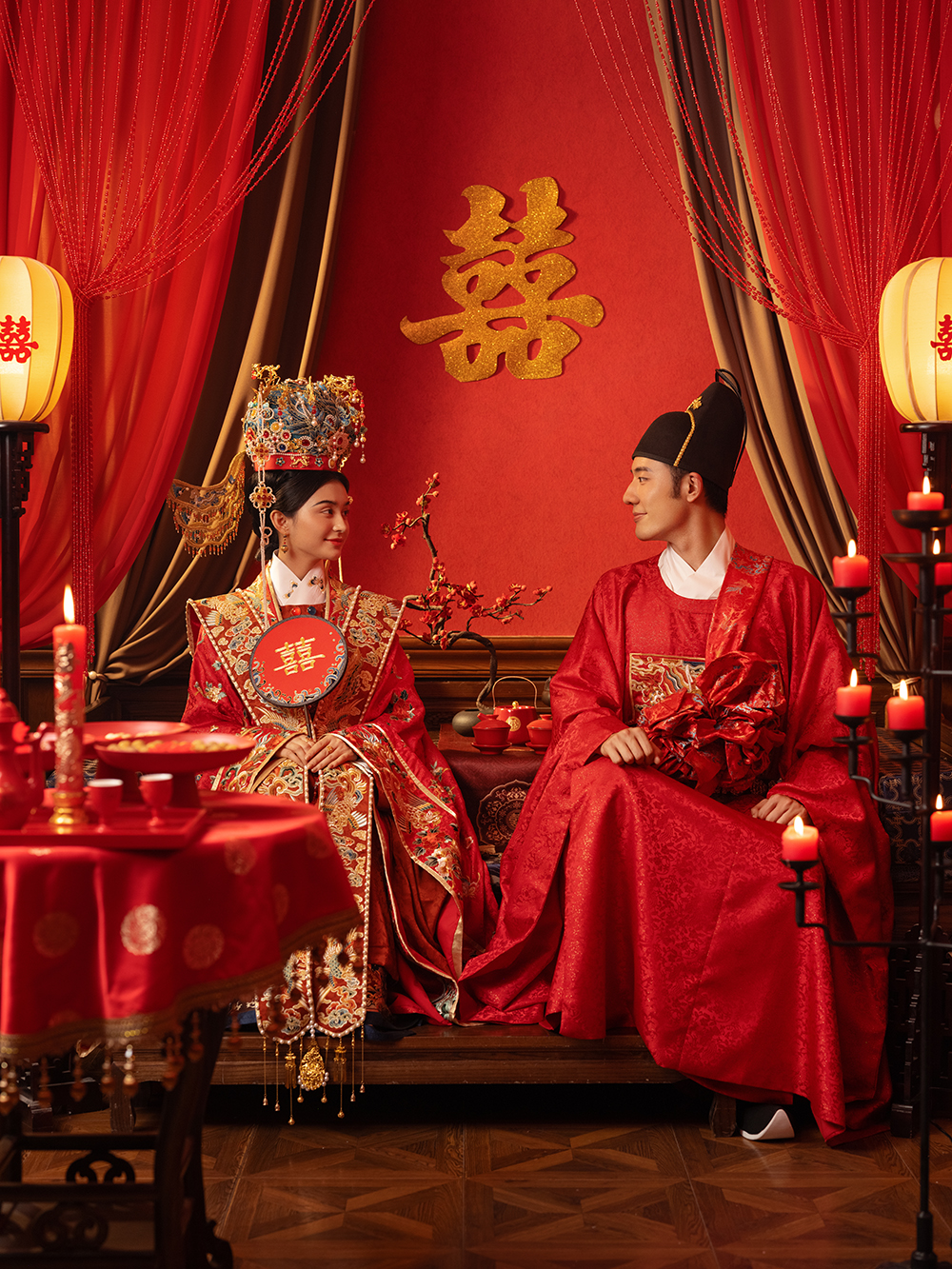 【囍嫁东方】经典复古丨传承系列婚纱照丨底片全送