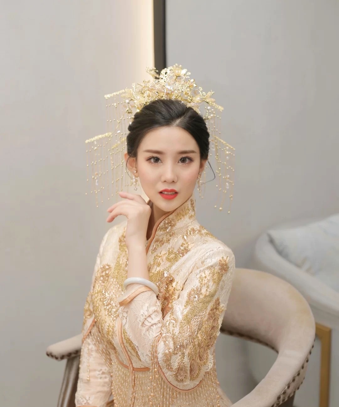 婚礼当天被夸爆的秀禾服
