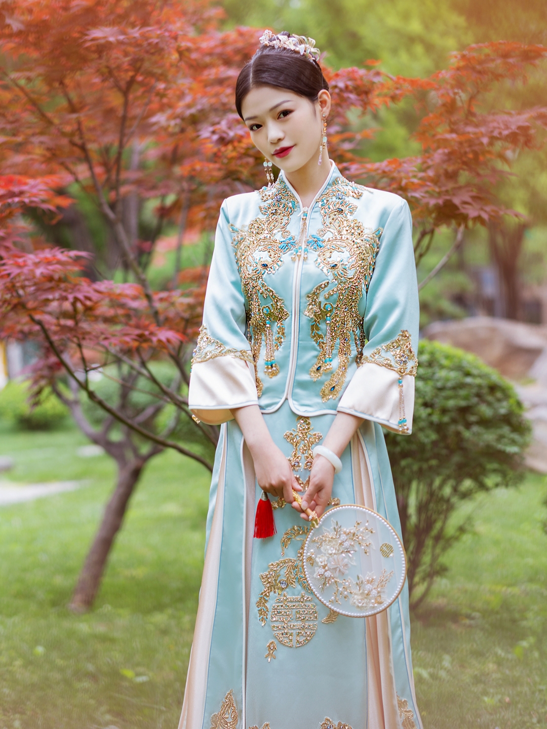 主题定制/简约缎面/夜光纱10件套