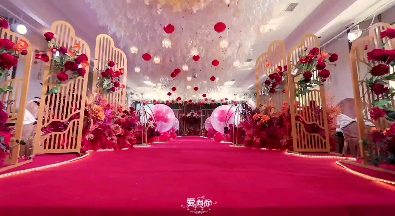 息县酒店婚礼经典红色系婚礼