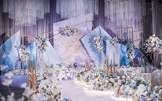 紫色系花园婚礼