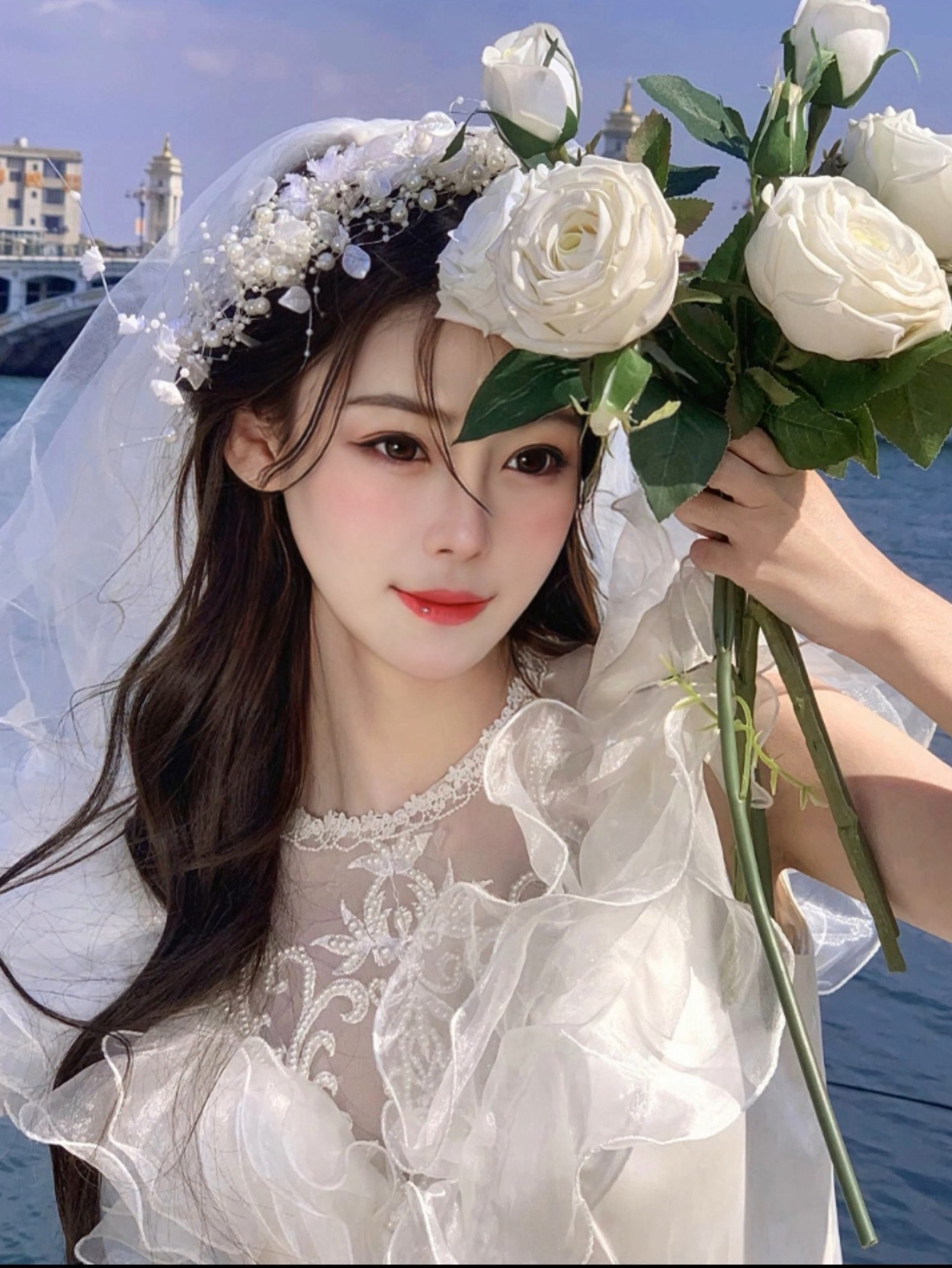 露天新娘造型