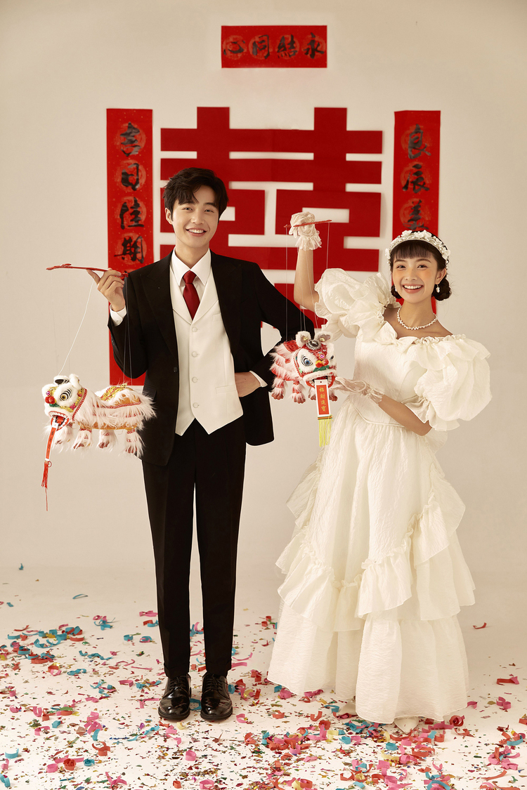 网红同款  原创复古喜嫁+风格任选+先拍照后付款
