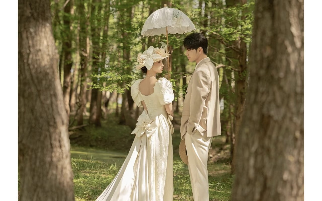 轻复古油画森系婚纱照