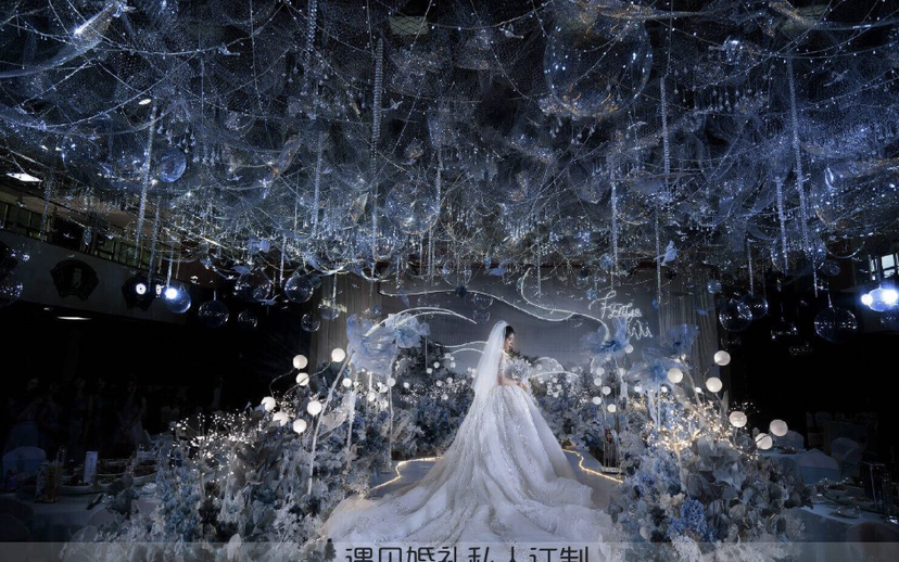 雾霾蓝婚礼色系