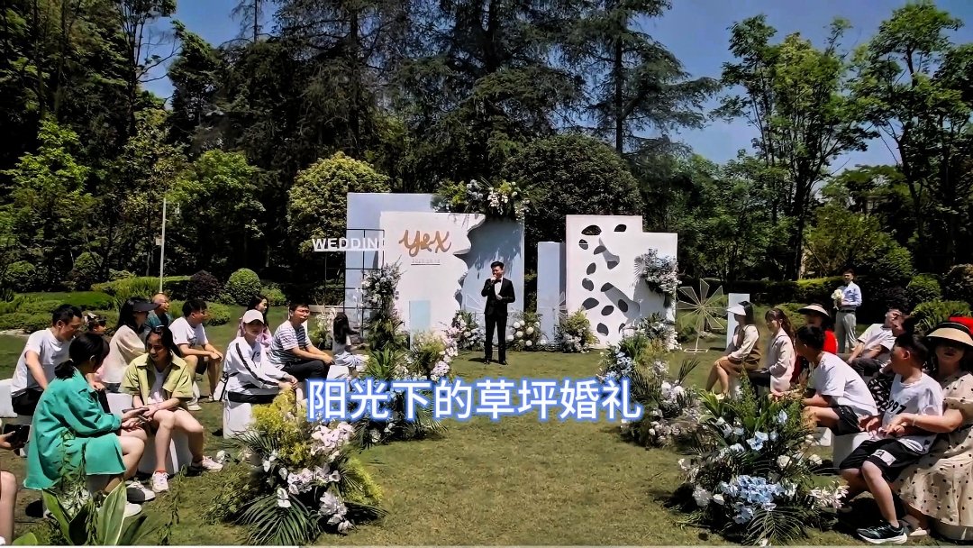 阳光下的草坪婚礼