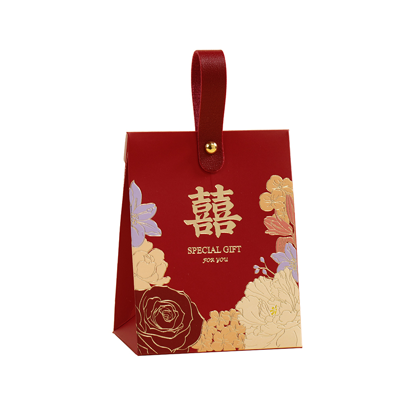 【50个】吾家有喜花艺烫金糖盒