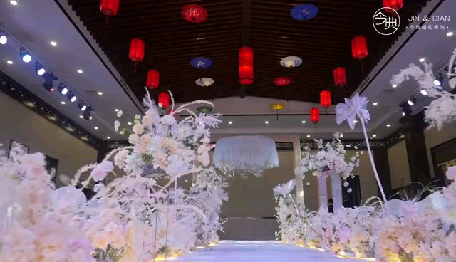 方城今典婚慶禮儀策劃室內香檳色婚禮