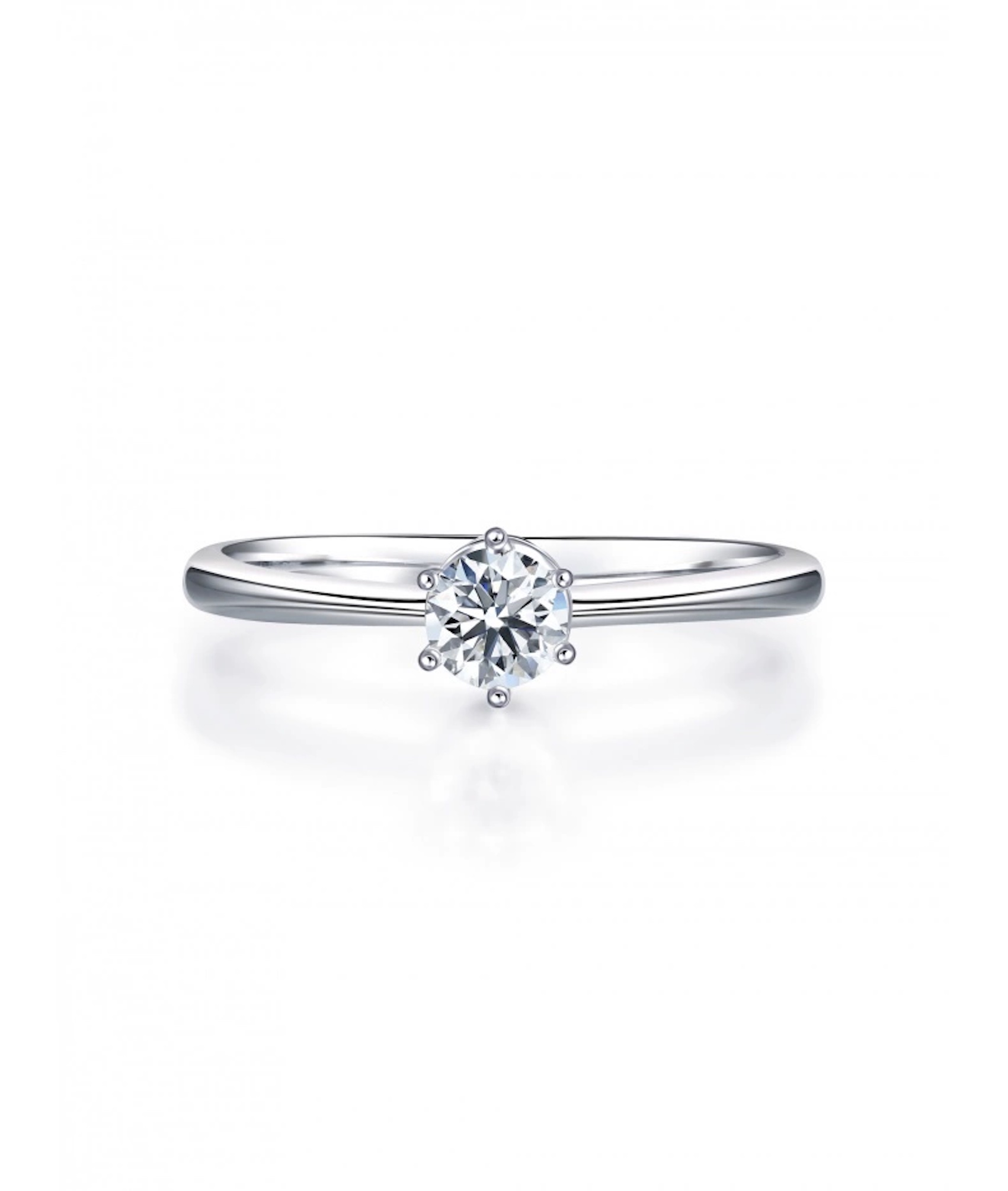 [小皇冠]18K白色黄金钻石公主戒指35300R