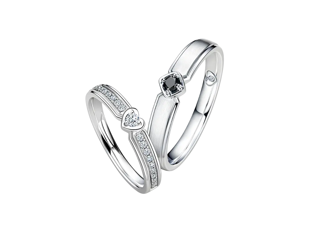 DR HEART系列心之印记结婚对戒情侣戒指