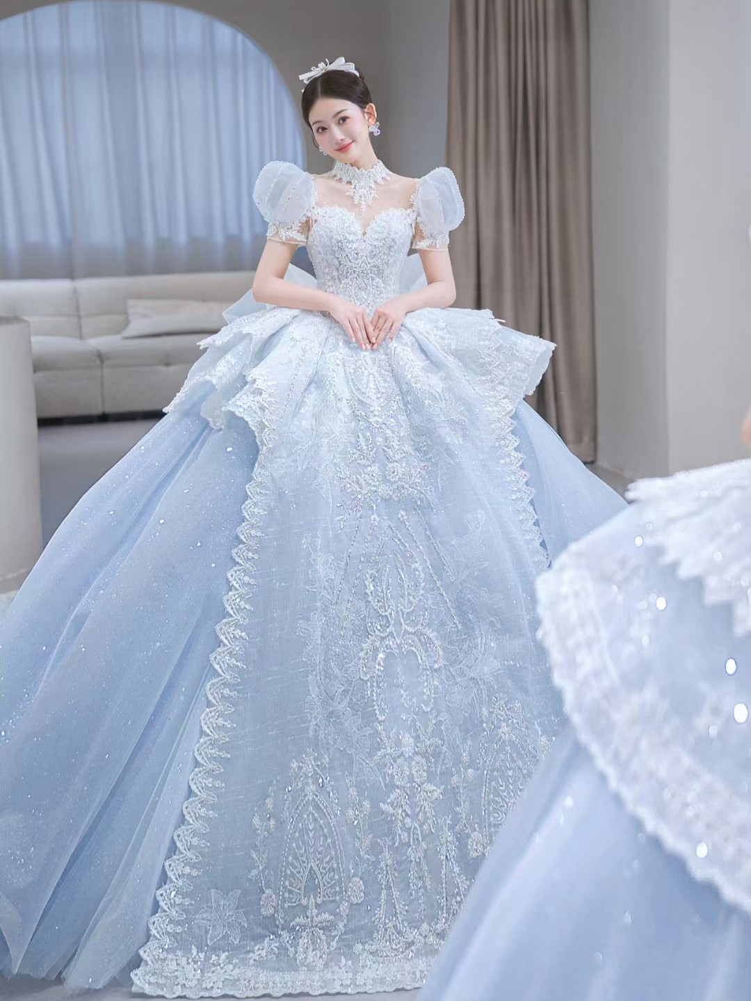 冰雪蓝主纱