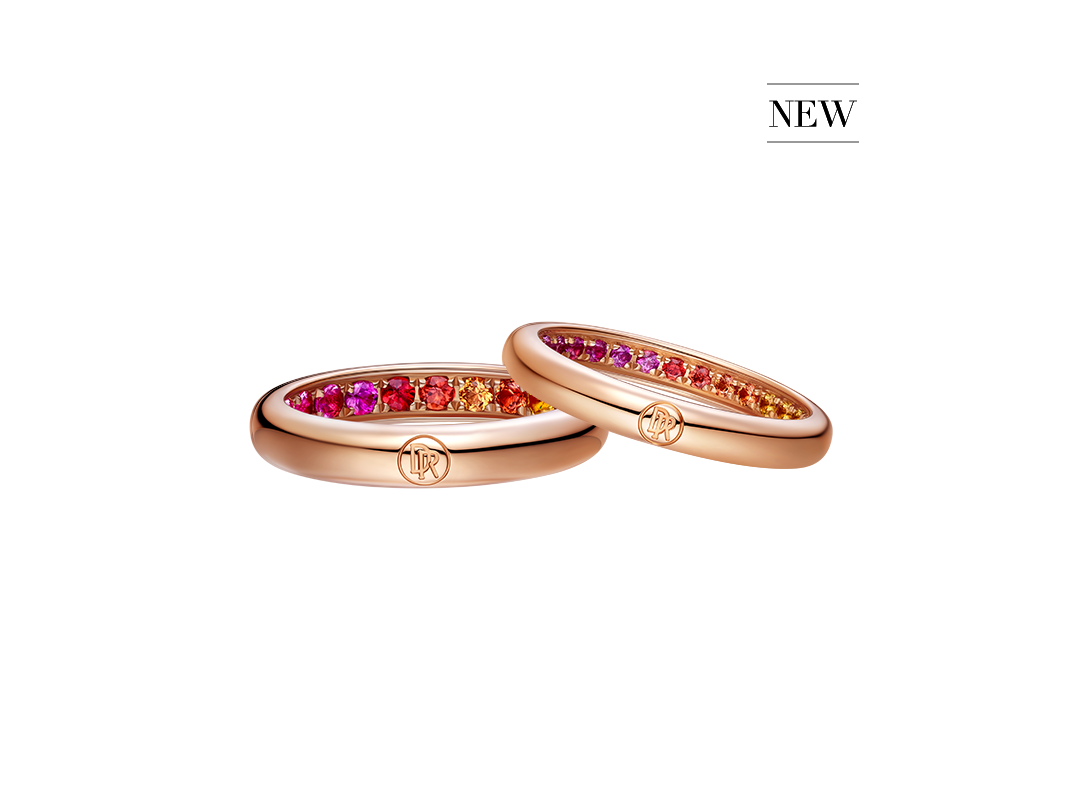 DR LOVEMARK爱不止息情侣红蓝宝石彩虹戒