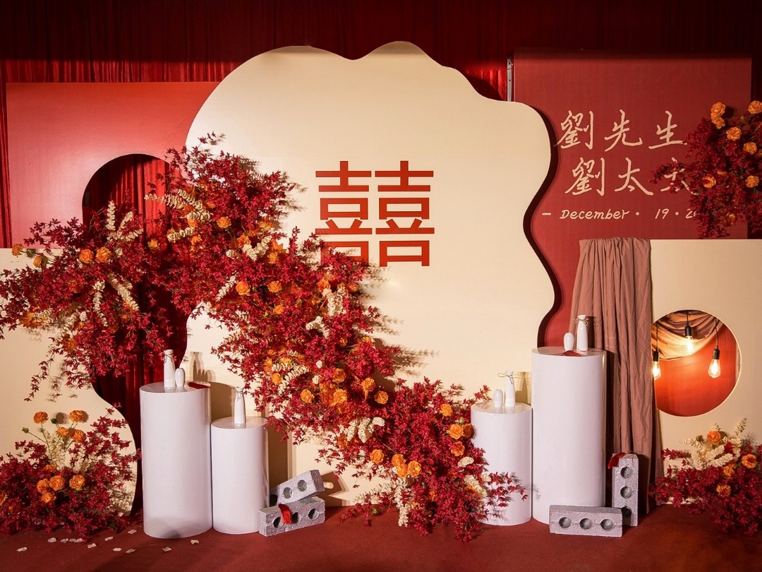 紅金色主題婚禮，高貴大氣