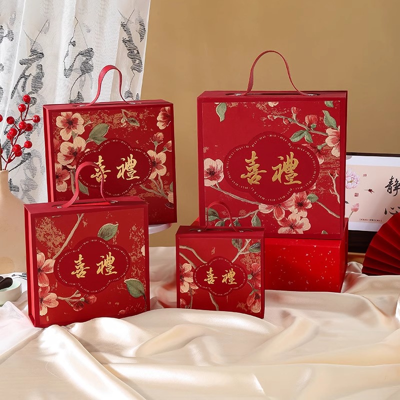 【新品】紅色中式喜禮禮盒系列