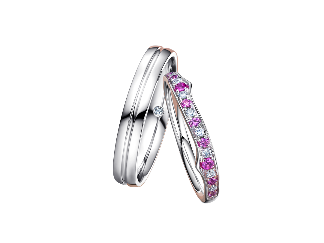 DR HEART系列心动玫瑰结婚对戒情侣对戒