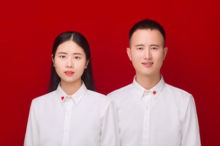 崇仁纽约纽约摄影最美结婚证件照