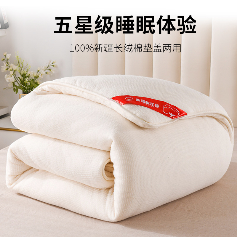 新疆棉花被被子被芯加厚冬被保暖單雙人棉花被棉胎被芯床墊被柔軟親膚