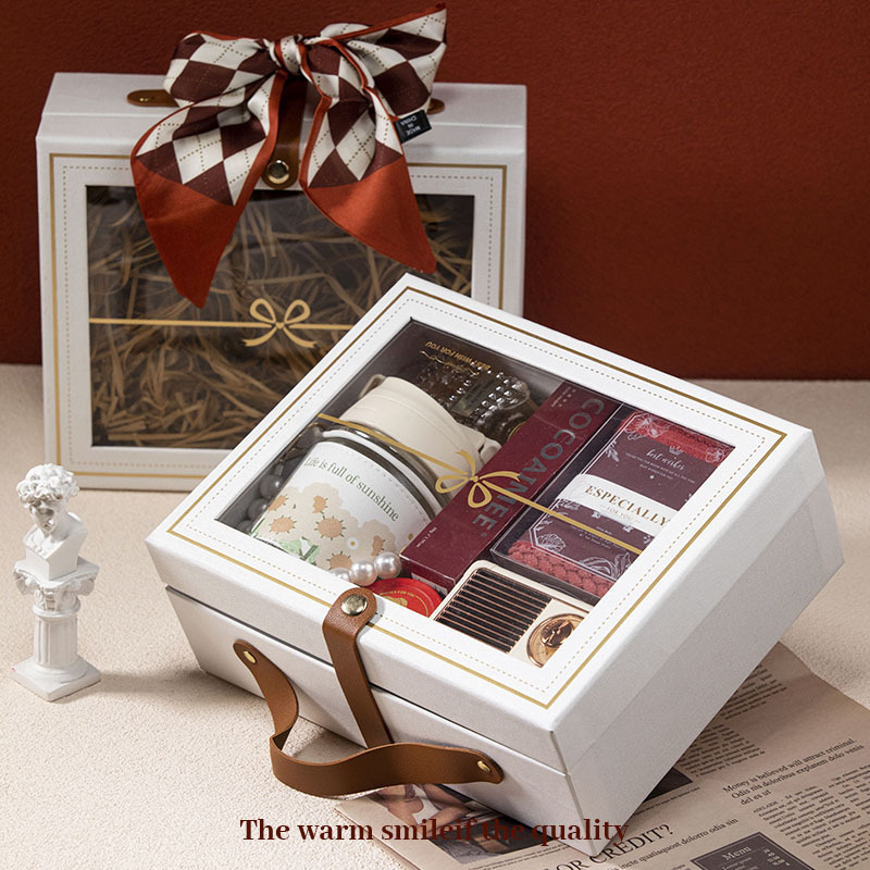 白色透明手提礼盒结婚伴手礼婚庆仪式感礼物伴娘实用回礼盒