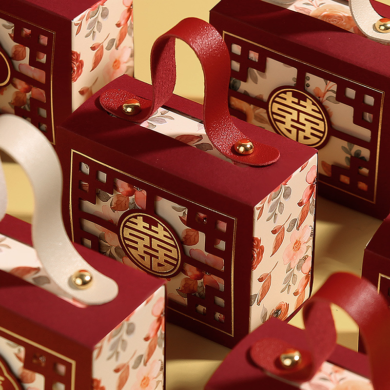 结婚喜糖盒新款婚礼专用喜糖袋订婚高级感回礼盒包装纸盒空盒