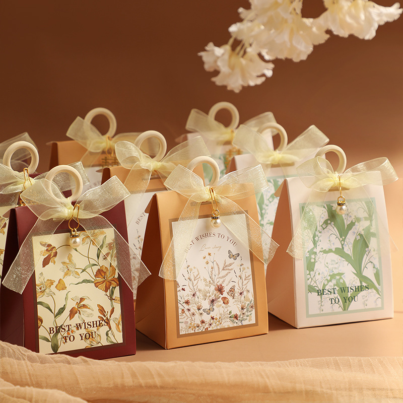 【兩份裝】喜糖盒子新款喜糖袋子婚禮糖盒禮盒裝高級感糖果包裝紙盒空盒