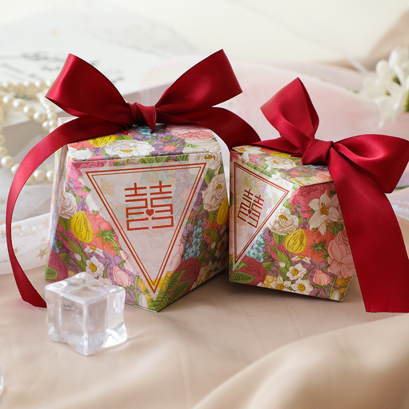 婚庆用品钻石结婚喜糖盒子新款欧式创意婚礼喜糖礼盒装纸盒小