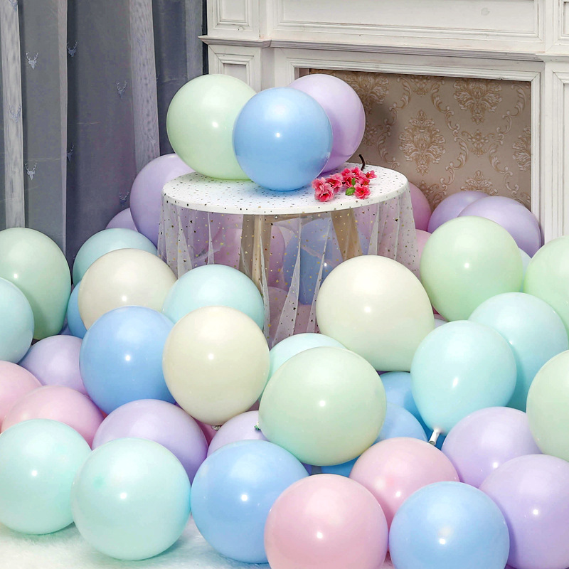 婚慶結婚用品 2.2克亞光馬卡龍圓形氣球婚禮婚房裝飾布置乳膠氣球