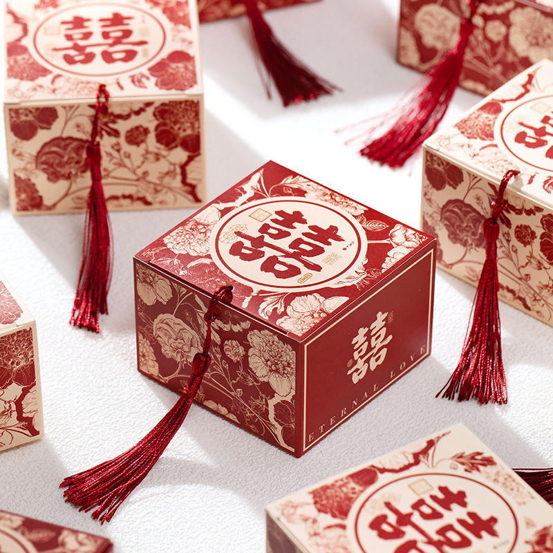 【2份装】新款中式喜糖盒新款结婚糖盒创意订婚伴手礼回礼喜糖袋包装盒