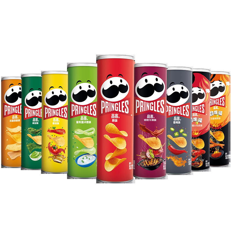 Pringles/品客薯片原味番茄42g/110g罐装小吃零食休闲膨化食品20罐/箱