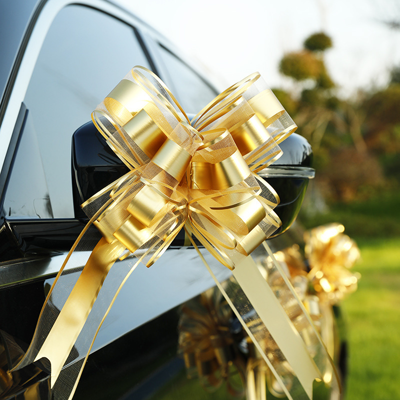 婚車拉花婚禮結婚車隊裝飾彩帶