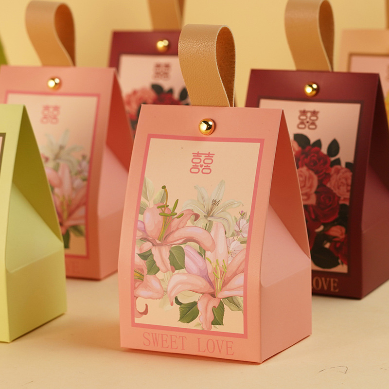 【2份装】手提式结婚喜糖盒子新款ins风个性创意高级小众糖果礼盒空盒
