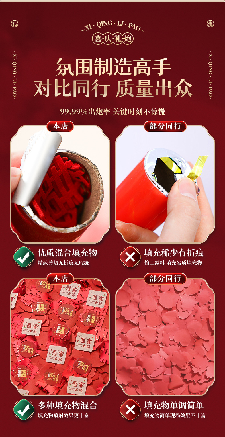 結(jié)婚禮炮手持婚禮禮花筒批發(fā)花瓣噴花筒手?jǐn)Q小禮筒炮婚慶用品大全