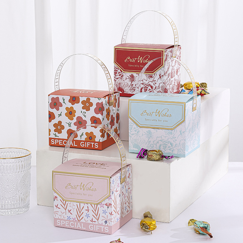 喜糖盒子ins風婚禮糖果盒結婚伴手禮包裝盒創意小清新手提禮物盒