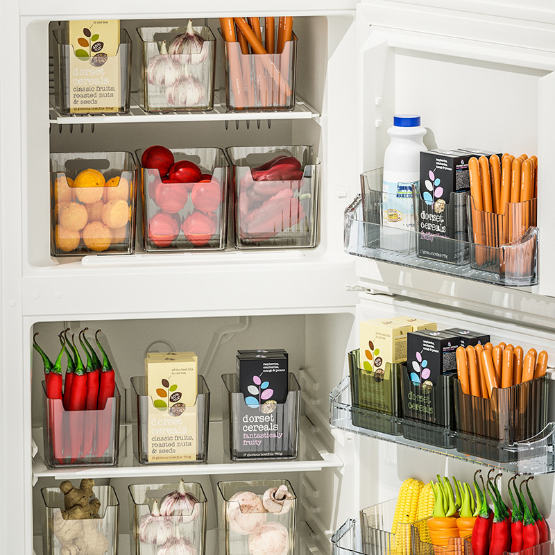【包郵】冰箱側門收納盒廚房專用蔥姜蒜保鮮盒食品級冰箱冷凍收納整理神器