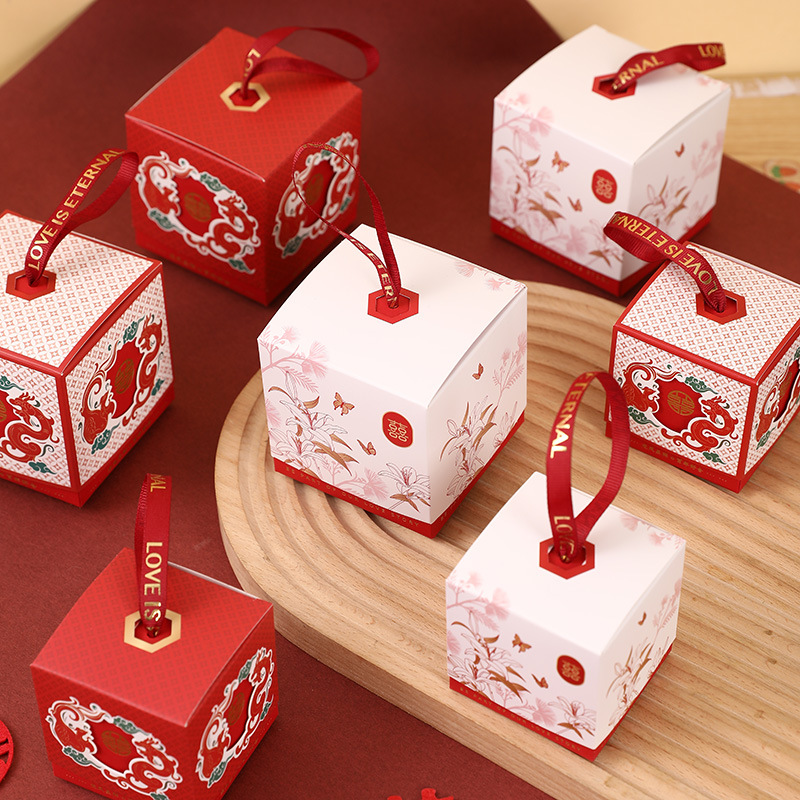 糖盒新款中式喜糖盒創意結婚手提喜糖袋子伴手禮回禮盒糖果盒