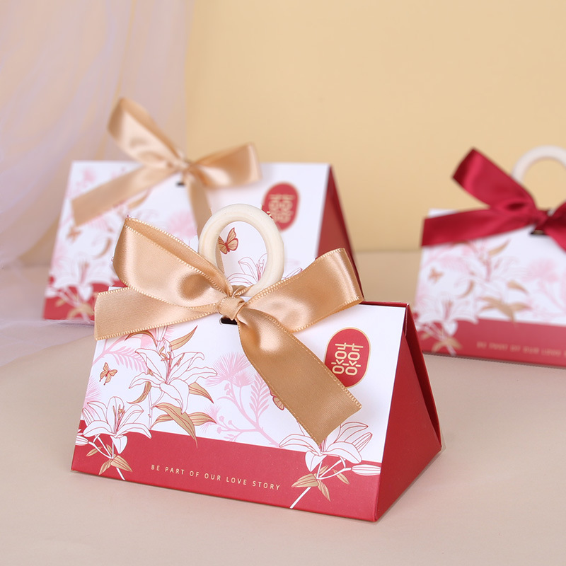 糖盒新款结婚喜糖盒子中式手提糖果盒婚礼伴手礼盒包装盒空盒