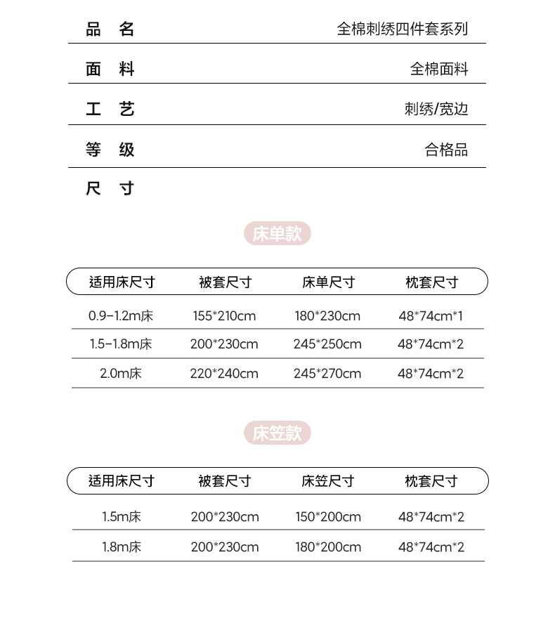 結(jié)婚床品輕奢高級(jí)感全棉四件套純棉重工刺繡床單被套床笠高檔床上用品