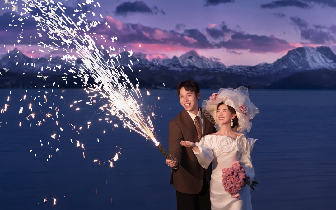 黃昏?花海?雪山??