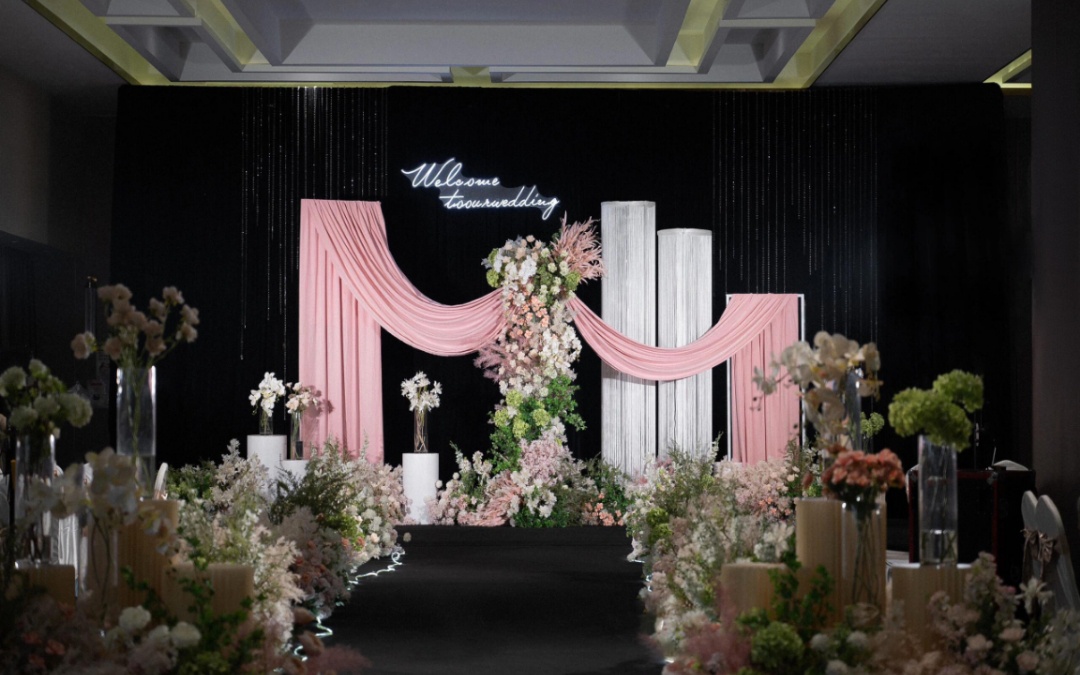 豆沙粉小眾韓式婚禮