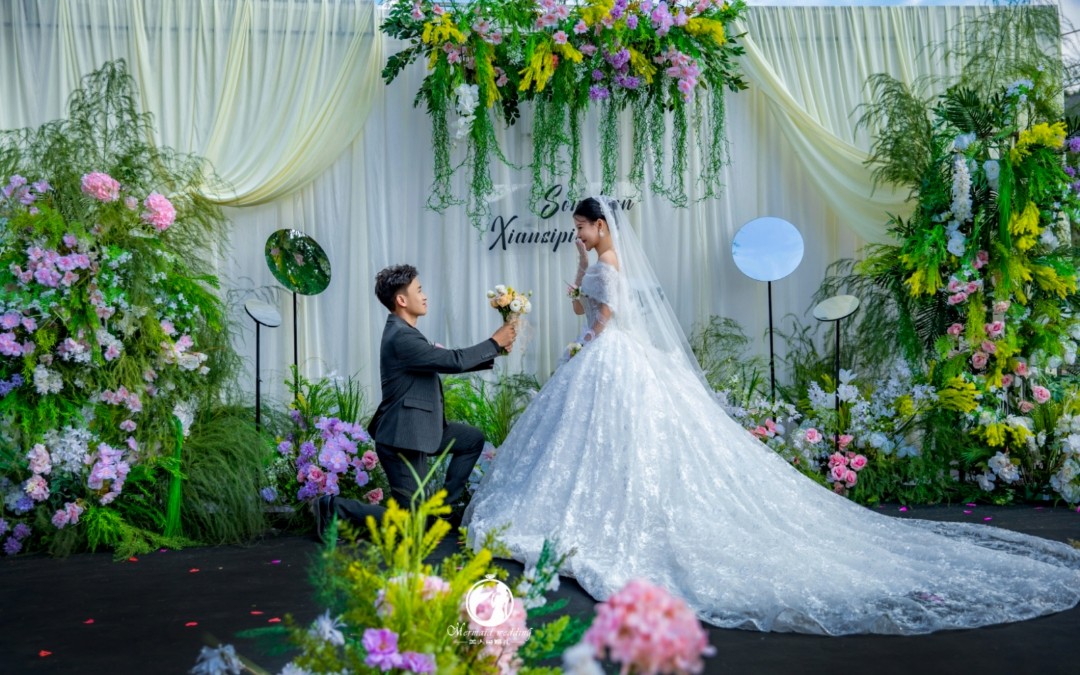 【美人鱼婚礼】家门口白绿色小清新婚礼