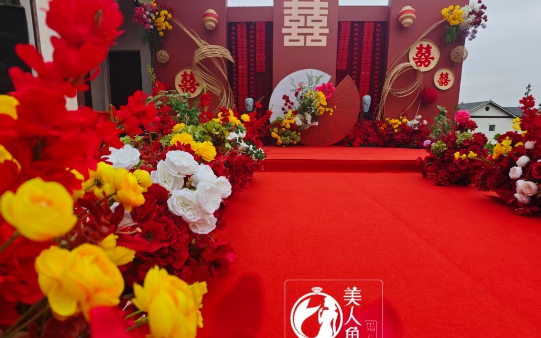 【美人魚(yú)婚禮】板橋戶(hù)外家門(mén)口紅色婚禮