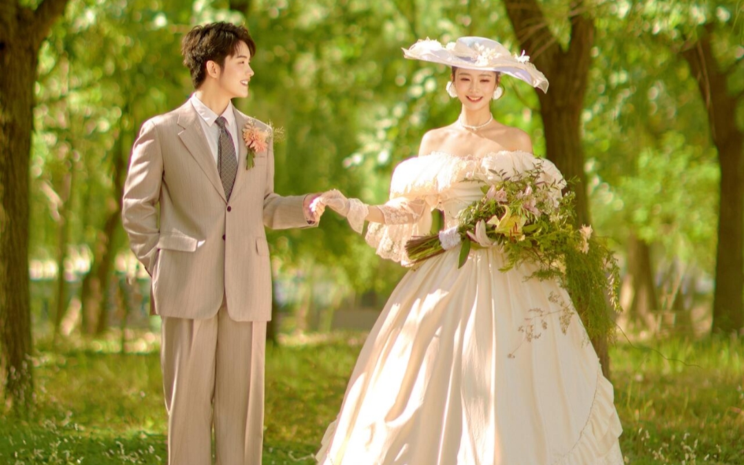 优雅而迷人💕法式森系婚纱照超有氛围感
