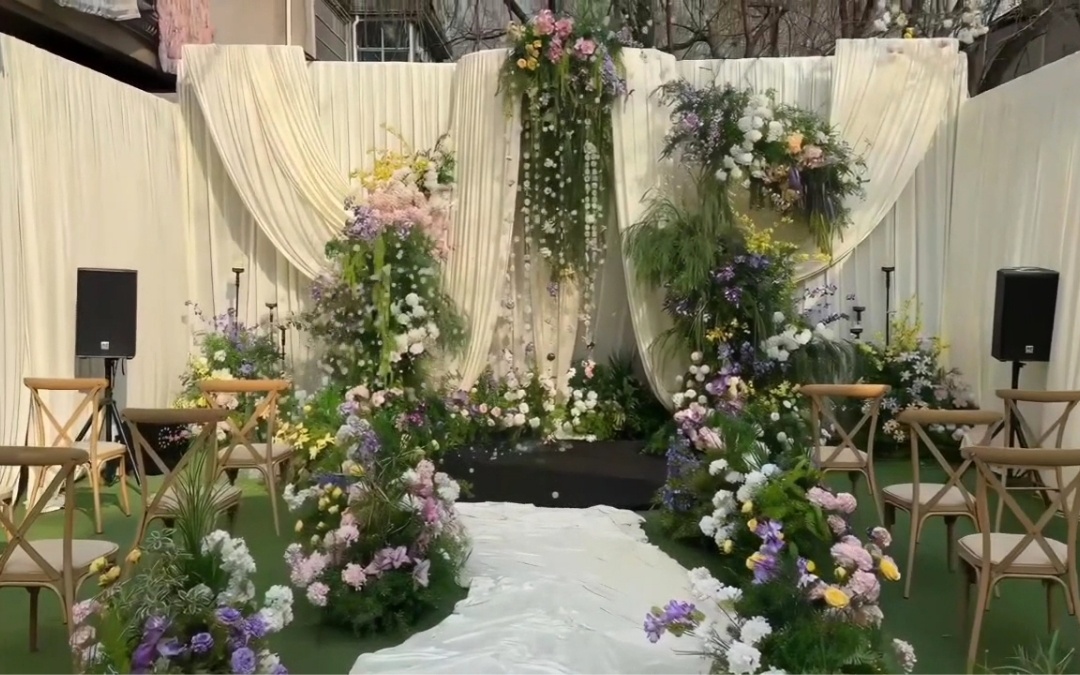 自家院子里的清新婚礼（布置+四大金刚）