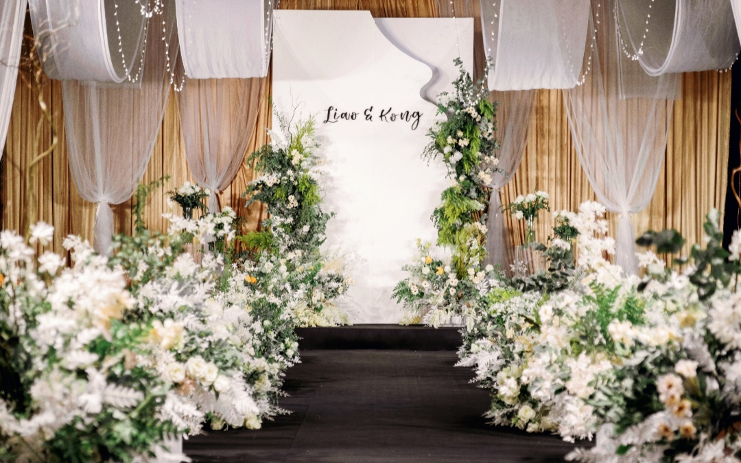 韩式轻浪漫，爱意皆温柔丨婚礼仪式现场