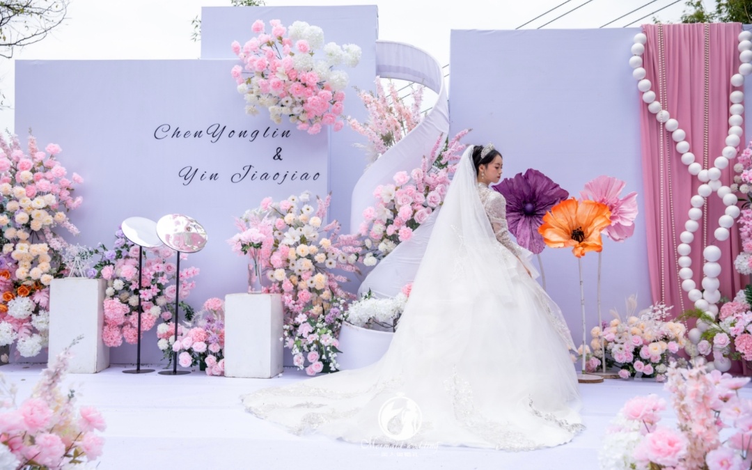 【美人鱼婚礼】老家门口粉白婚礼