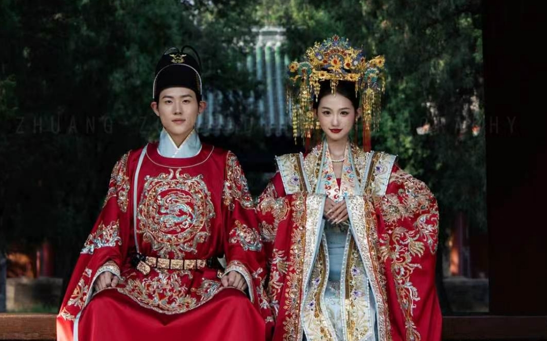 汉服婚纱照太美了，本地特色