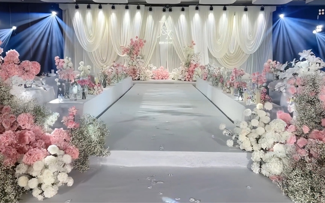 粉白公主韩式浪漫婚礼