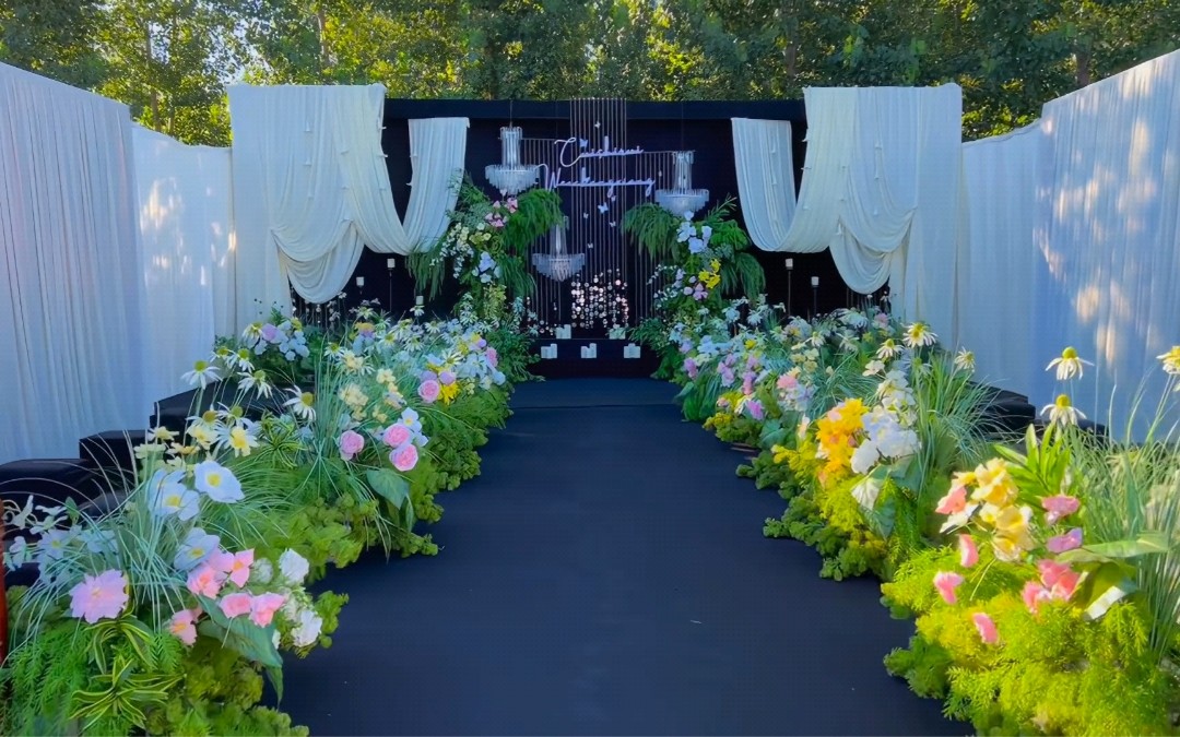 高级的户外韩系婚礼