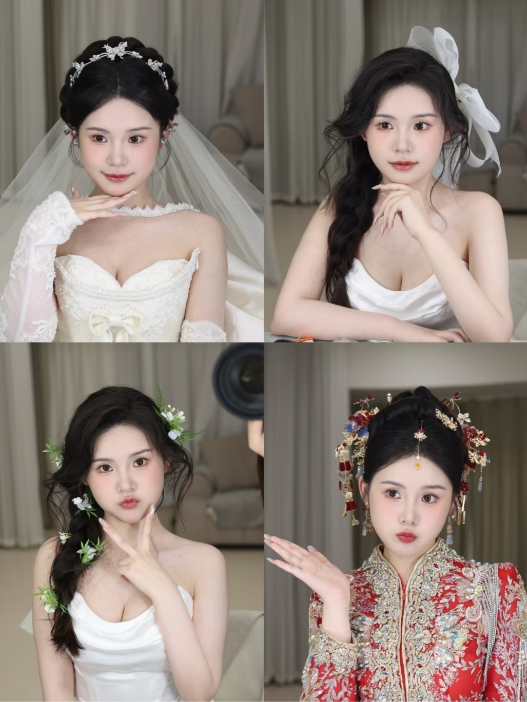 试妆花絮💒每一组妆造都是超级甜的