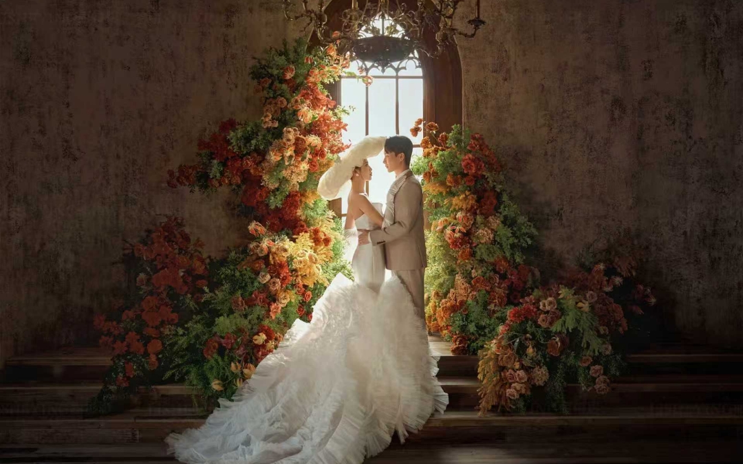 美神降临❗️被在莫奈之窗拍的法式婚纱照美哭